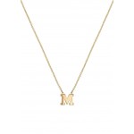 14k gold initial necklace