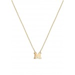 14k gold initial necklace