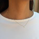 14k gold initial necklace