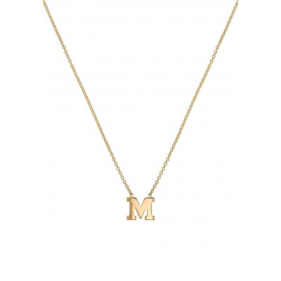 14k gold initial necklace