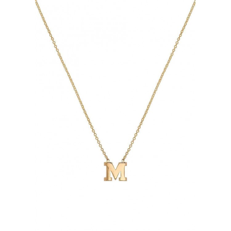 14k gold initial necklace