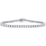 White Sapphire Tennis Fashion Bracelet