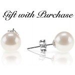 FREE Pearl Earrings With 14K Gold Plated Sterling Silver Post Crawler Earring Cuff Climber Earrings