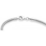 Miabella Solid 925 Sterling Silver Italian 3mm Snake Chain Bracelet for Women Men Teen Girls, Charm Bracelet 6.5, 7, 7.5, 8, 8.5, 9 Inch Made in Italy