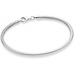 Miabella Solid 925 Sterling Silver Italian 3mm Snake Chain Bracelet for Women Men Teen Girls, Charm Bracelet 6.5, 7, 7.5, 8, 8.5, 9 Inch Made in Italy