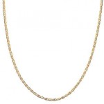 Italy Jewelery 14K Gold Necklace-2.4MM Vallentino Chain Fancy Necklace - Made In Italy 16"-26"