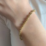 Abbie+Cleo 10k Yellow Gold Rope Chain Bracelet, 4mm