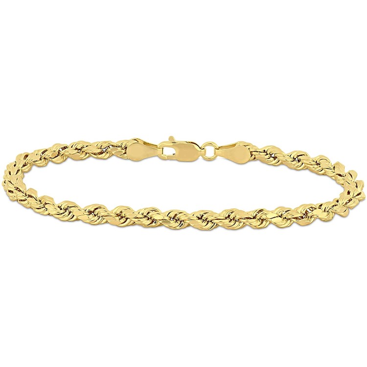 Abbie+Cleo 10k Yellow Gold Rope Chain Bracelet, 4mm