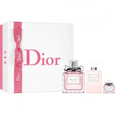 Christian Dior Miss Dior Blooming Bouquet For Women 3 Piece Set (3.4 Oz Eau De Toilette Spray + 2.5 Oz Moisturizing Body Milk + 5 Ml Mini)