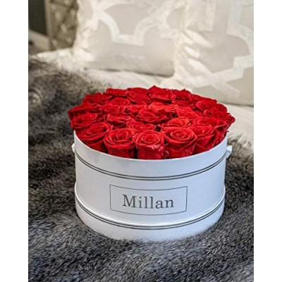 The NoNo Bracket Company Premium Roses| Real Roses That Last a Year | Fresh Flowers| Roses in a White Box - Millan Roses