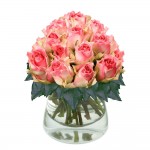 GlobalRose 200 Fresh Cut Light Creamy Pink Roses - Michelle Roses - Fresh Flowers Wholesale Express Delivery