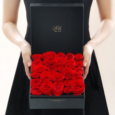 Only rose Eternal Flower Gift Box/Red Ecuadorian Roses Box/Birthday Gift-red