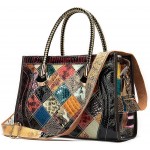 Genuine Leather Purses and Handbags for Women Tote Shoulder Crossbody Bags with Long Strap Detachable