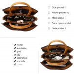 APHISON Designer Soft Leather Totes Handbags for Women Ladies Satchels Shoulder Bags 8171