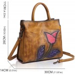 APHISON Designer Soft Leather Totes Handbags for Women Ladies Satchels Shoulder Bags 8171