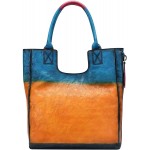 CHERISH KISS Vintage Leather Shoulder Bag for Women Purses and Handbags Ladies Large Capacity Tote Commuter Bag