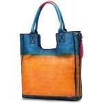 CHERISH KISS Vintage Leather Shoulder Bag for Women Purses and Handbags Ladies Large Capacity Tote Commuter Bag