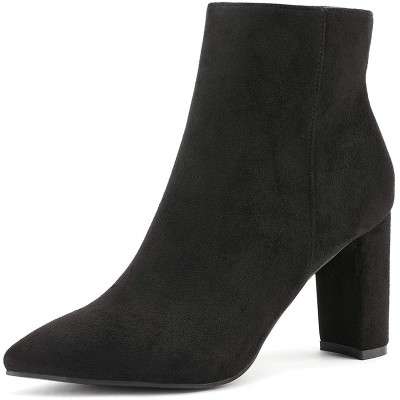 DREAM PAIRS Women's Chunky High Heel Ankle Booties