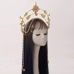 BLESSUME Halo Crown Mary Goddess Headband Women's Halloween Costume Goddess Headpiece