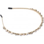 Christmas pearl Headband Alloy Glitter Rhinestone Headdress Hair Hoop Headwear Headpiece Hairband Photo Props for Holiday Winter Wonderland Party Favor