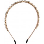 Christmas pearl Headband Alloy Glitter Rhinestone Headdress Hair Hoop Headwear Headpiece Hairband Photo Props for Holiday Winter Wonderland Party Favor