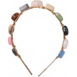 Colorful Stone Headbands Fashion Crystal Stone Hair Hoops Wedding Beach Vacation Hairbands Headdress for Girls Women (Style1, One size)