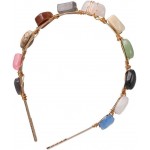 Colorful Stone Headbands Fashion Crystal Stone Hair Hoops Wedding Beach Vacation Hairbands Headdress for Girls Women (Style1, One size)