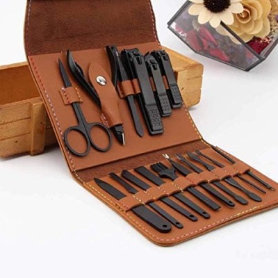 DAWNTREES Nail Clippers,16 in 1 Manicure Set,Nail Care Kit, Nail Tools,Pedicure Grooming Kit Toenail Clippers Cutter Ear Pick Nose Hair Scissors for Man&Women Gift