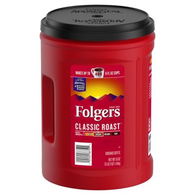 Folgers Classic Roast Ground Coffee, 51 oz