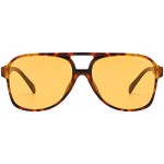 YAMEIZE Retro Double Bridge Rectangle Sunglasses - for Women Men Square Night Vision UV400 Protection Glasses for Driving