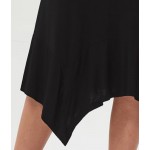 DJT Women's Flowy Handkerchief Hemline Midi Skirt