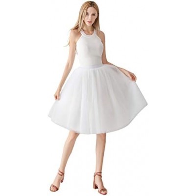 MisShow 2022 Tulle Skirt Tutu Under Skirt Petticoat for Carnival Rockabily Cloth 18 Colours