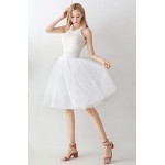 MisShow 2022 Tulle Skirt Tutu Under Skirt Petticoat for Carnival Rockabily Cloth 18 Colours