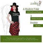 The Celtic Ranch Tartan Skirt - 3 Pocket Lighter Weight Skirt in 2 Traditional Scottish Tartan Colors