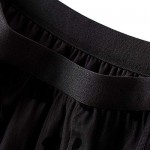Women Tutu Tulle Skirt Elastic High Waist Layered Skirt Floral Print Mesh A-Line Midi Skirt