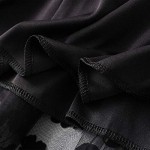 Women Tutu Tulle Skirt Elastic High Waist Layered Skirt Floral Print Mesh A-Line Midi Skirt