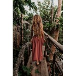 Thaluta Women's Maxi Boho Skirt with Pockets Bohemian Organic Cotton Hippie Gypsy