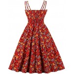 Skirts for Women Multicolor Floral Print Dress Women High Waist Dresses