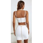 Sexy Dress,Bandage Skirt,Hollow Suspender Chain Skirt,One Step Skirt,Backless Sleeveless Skirt,Elegant,Suitable for Girls Aged 18-24,White,Rose Red,S,M,L,