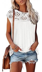 ETCYY NEW Womens Short Sleeve V-Neck Shirts and Raglan Crewneck T Shirts Tees Color Block Casual Loose Fit Tshirts Tops