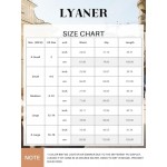 LYANER Women's High Waist Slit Split Solid Bodycon Long Maxi Skirt