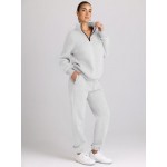 AUTOMET Womens 2 Piece Outfits Long Sleeve Sweatsuits Sets Half Zip Sweatshirts with Joggers Sweatpants