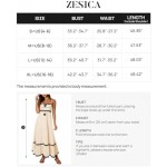 ZESICA Women's 2024 Summer Spaghetti Straps Sleeveless Backless Sundress Flowy Smocked Lace Swing A Line Midi Dress