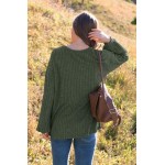 WIHOLL Long Sleeve Shirts for Women Loose Fit Casual CrewNeck Tunic Tops Fall Fashion Pullover Sweaters Side Split