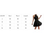 Women's Casual Halter Neck Sleeveless High Waist Solid A Line Short Dress