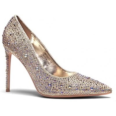 Mhuire Women High Heels,3.94 inch/10cm Stiletto Pumps Sexy Pointed Toe Patent Leather Slip On High Heel Dress Evening Party Pump Shoes