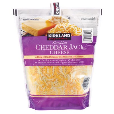 Kirkland Signature Shredded Cheddar Jack Cheeses, 2 x 2.5 lbs