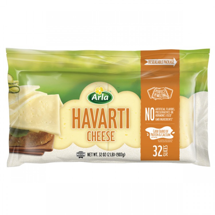 Arla Sliced Havarti Cheese, 2 lbs