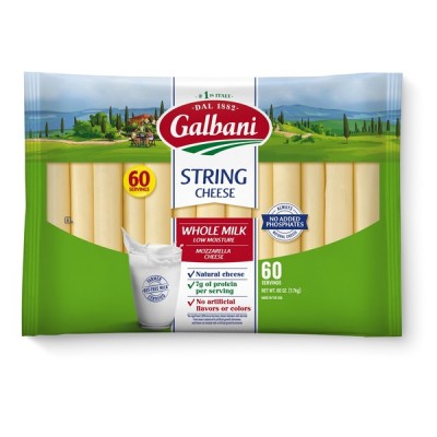 Galbani Whole Milk String Cheese, 60 X 1 oz