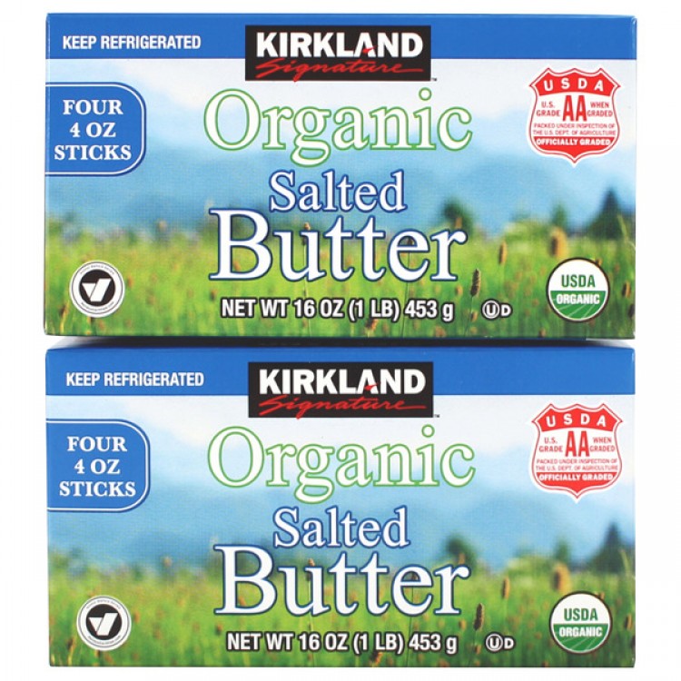 Kirkland Signature Organic Salted Butter, 2 x 16 oz